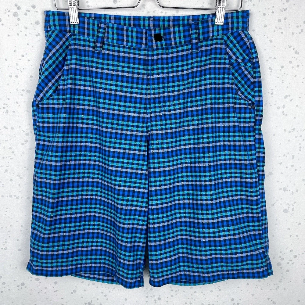 Lululemon Kahuna Shorts Blue Plaid 32